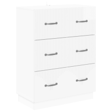 vidaXL Drawer Cabinet High Gloss White 66 x 34.5 x 87 cm