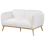 Beliani Sofa 2 Seater LJUNG Boucle White 5