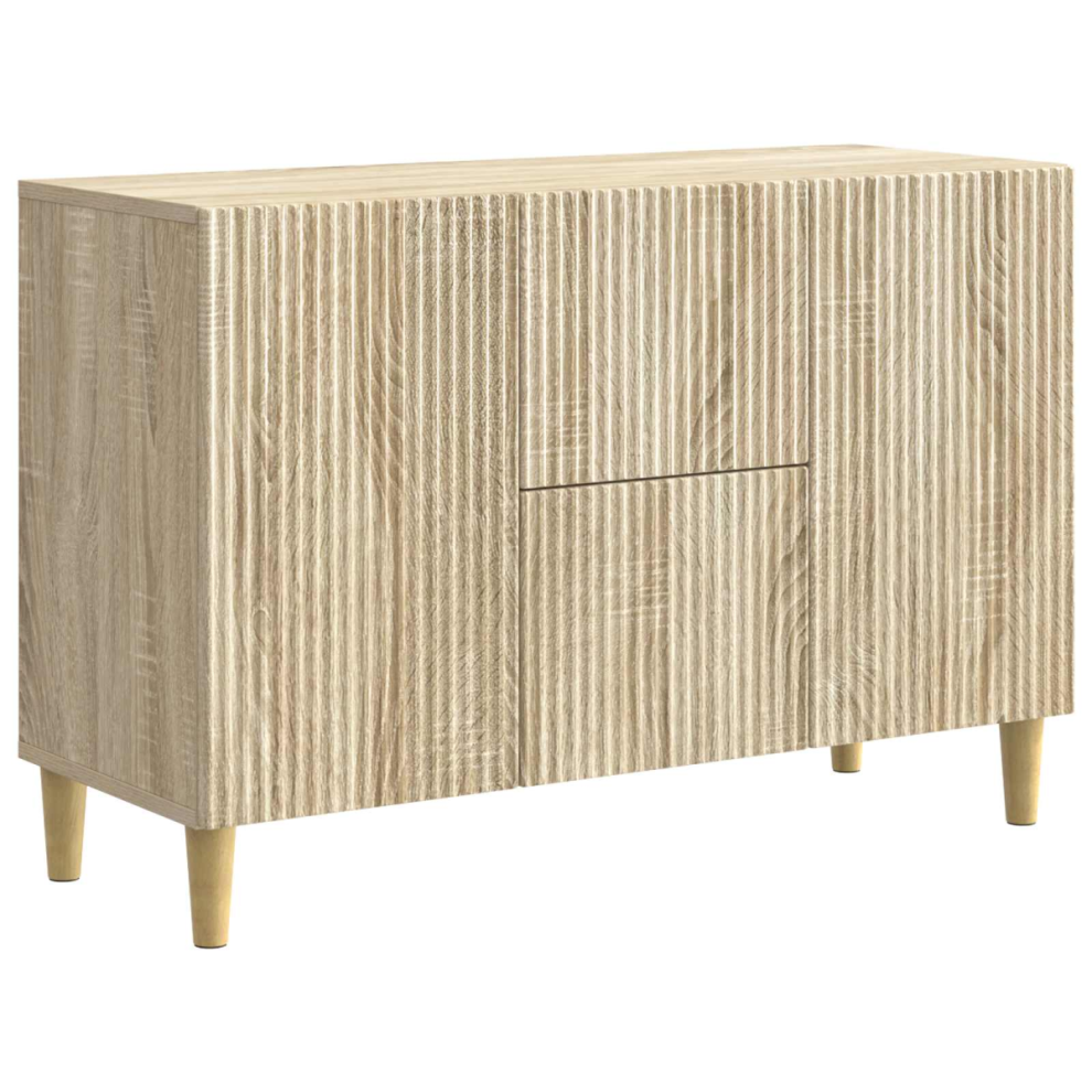 Vidaxl Sideboard Sonoma Oak 89 X 34.5 X 60 Cm Engineered Wood