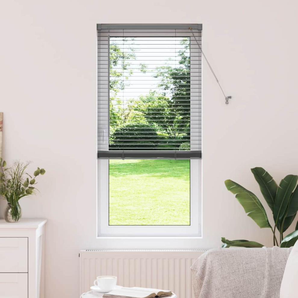 Vidaxl Venetian Blinds Manual Dark Grey 175 X 60 Cm Aluminium