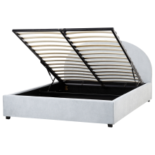 Ottoman Bed VAUCLUSE Chenille Light Blue 160 x 200 cm (EU King Size)
