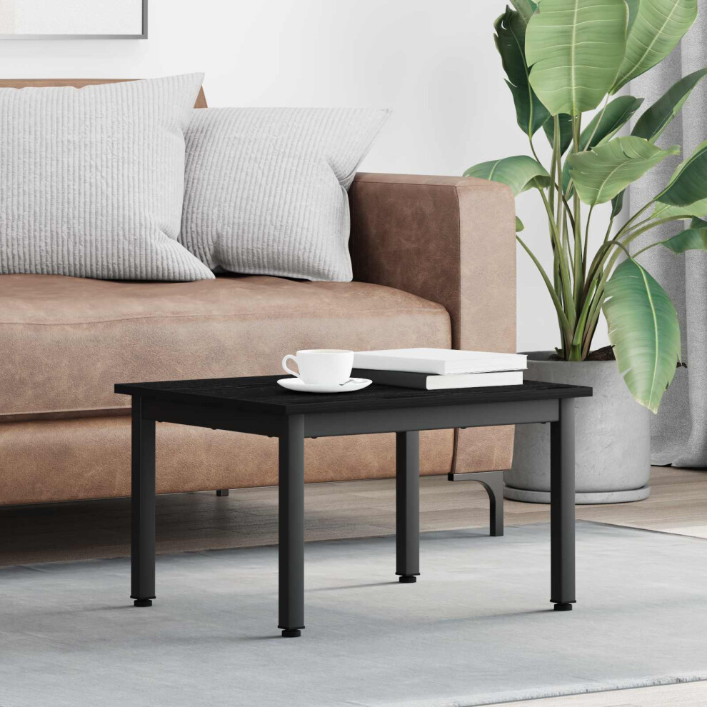 Vidaxl Coffee Table Black Oak 60 X 50 X 36 Cm Engineered Wood