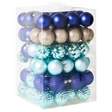 Set of 96 Baubles PIELINEN Blue