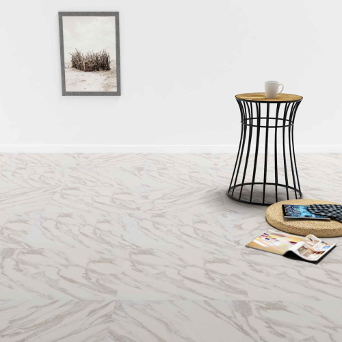 VidaXL vidaXL Flooring Planks 5.11 m 55 pcs PVC White Marble