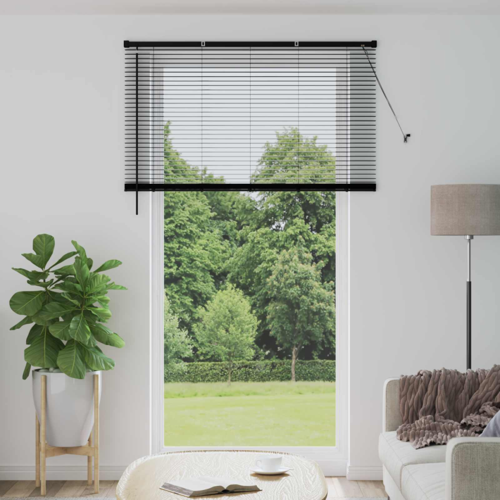Vidaxl Venetian Blind Black 213 X 150 Cm Pvc