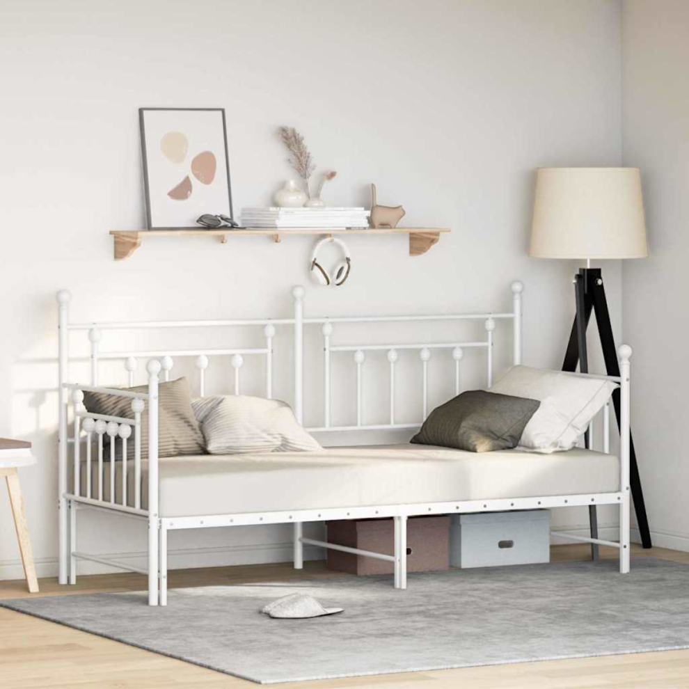 Vidaxl Daybed Frame White 75 X 190 Cm Steel