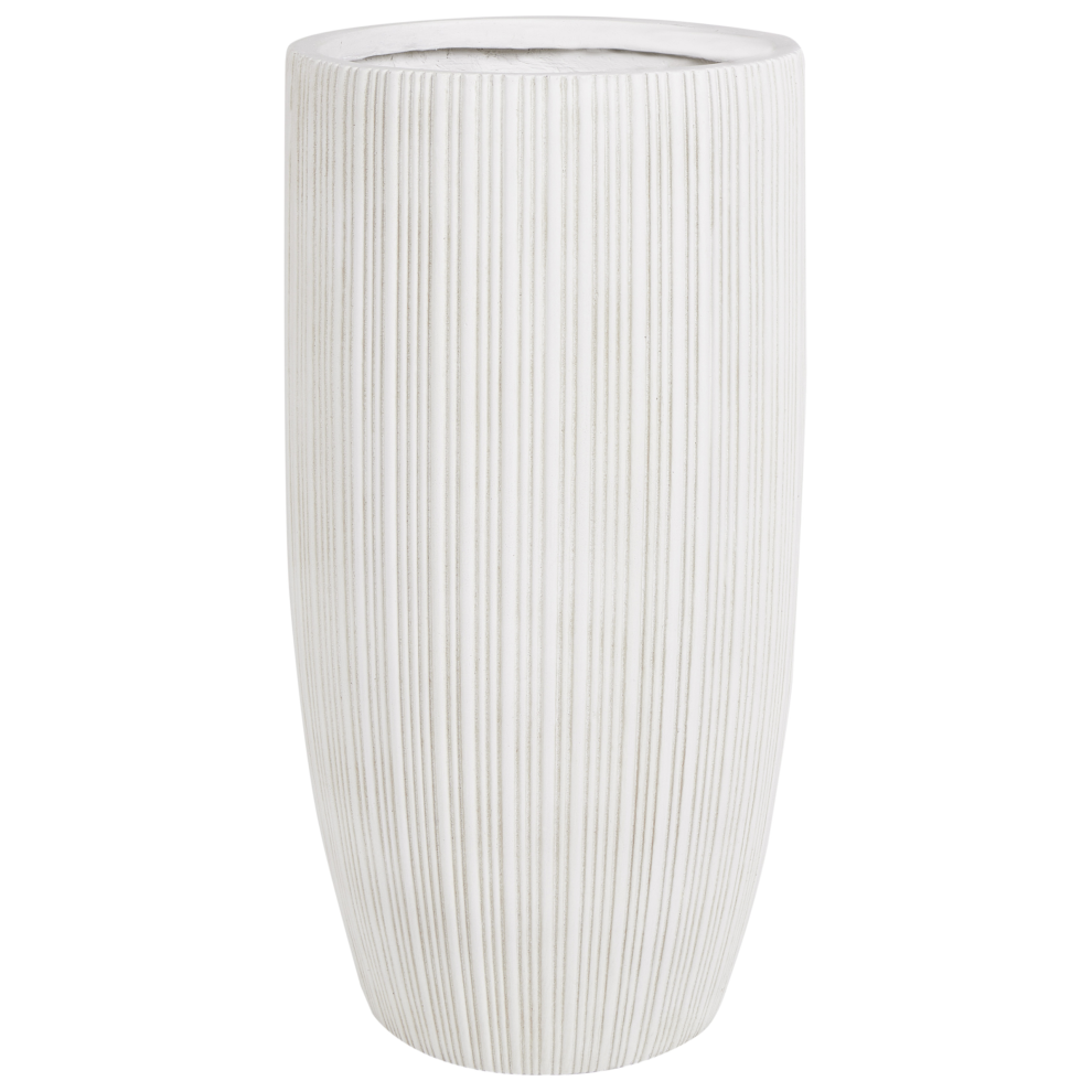 Beliani Plant Pot Zelkova 35 Cm Light Beige