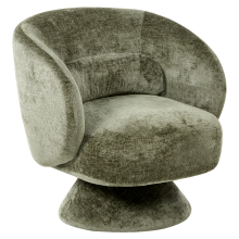 Swivel Armchair LIEKSA Chenille Green
