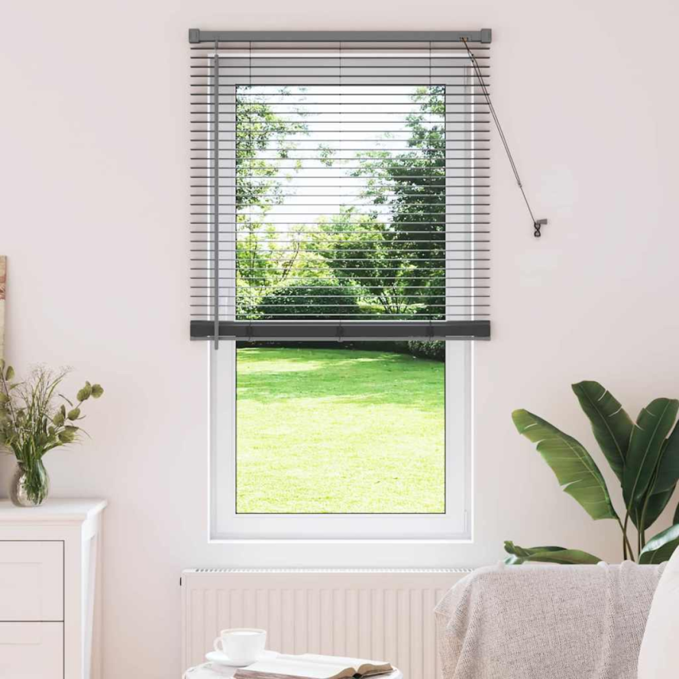 Vidaxl Venetian Blinds Manual Dark Grey 175 X 75 Cm Aluminium