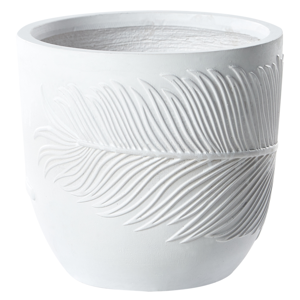 Beliani Plant Pot Ftero 28 Cm Off- White