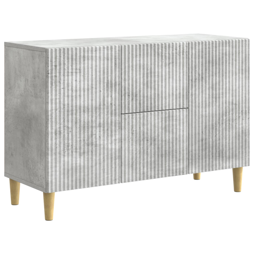 Vidaxl Sideboard Concrete 89 X 34.5 X 60 Cm Engineered Wood Grey