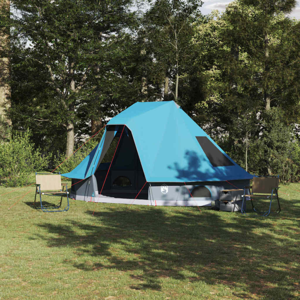 Vidaxl Tipi Tent With Roof 466 X 310 X 240 Cm Taffeta Blue