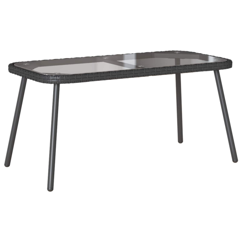 VidaXL vidaXL Coffee Table Black 90 x 45 x 43 cm Poly Rattan