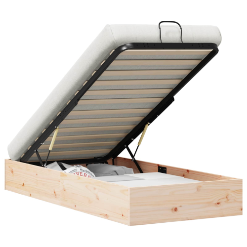 VidaXL vidaXL Ottoman Bed Frame with Storage Natural 90 x 190 cm 2