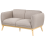 Beliani Sofa 2 Seater LJUNG Fabric Light Brown 4