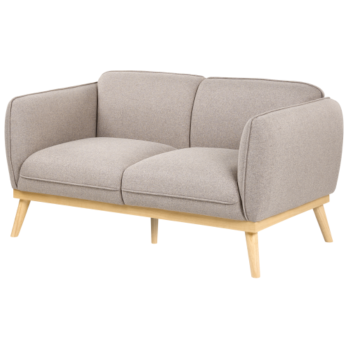 Beliani Sofa 2 Seater LJUNG Fabric Light Brown 1