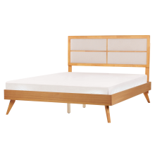 Bed POISSY 160 x 200 cm (EU King Size) Natural Ash Wood