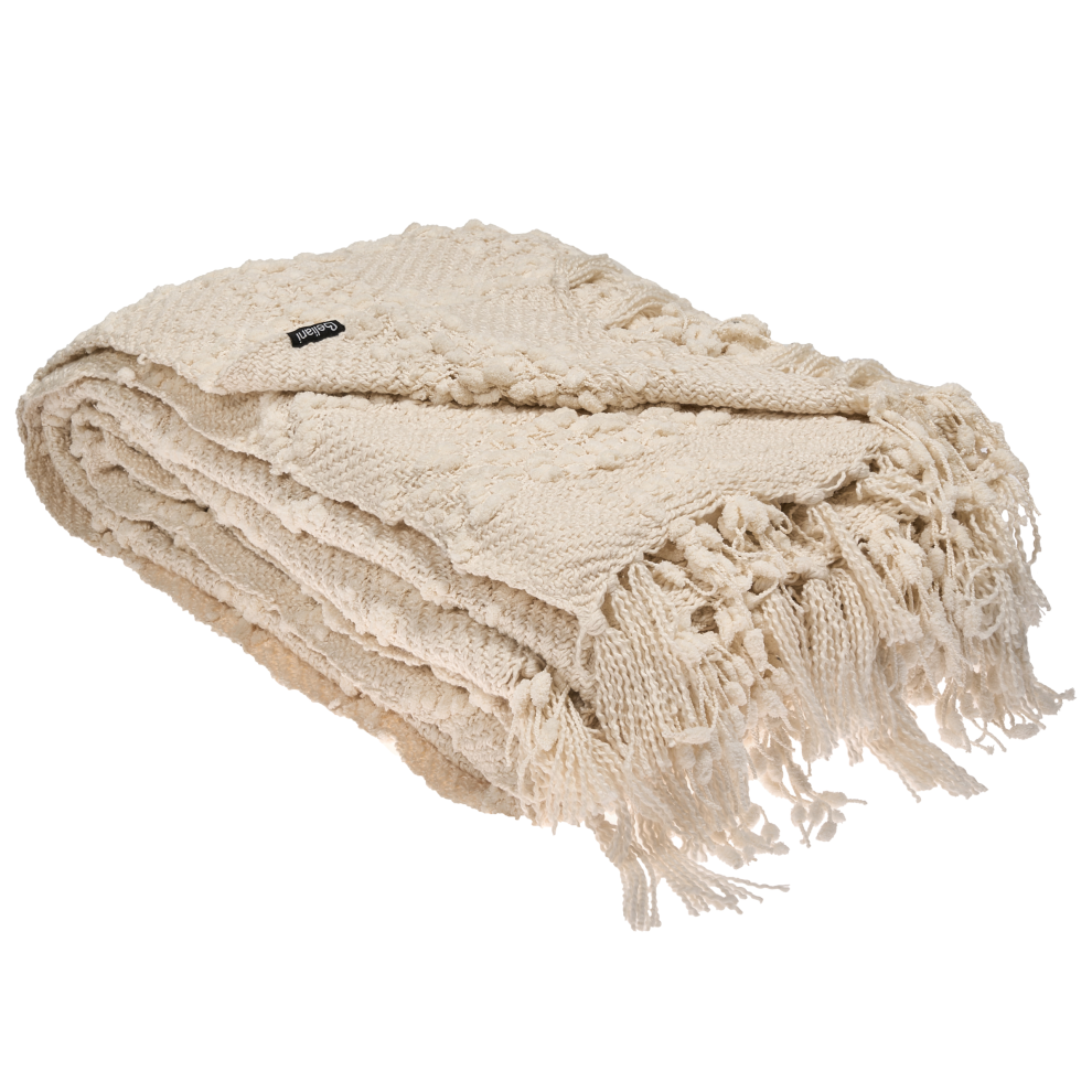 Beliani Blanket Vella 200 X 220 Cm Off-White