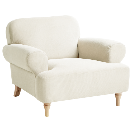 Beliani Armchair KIBERG Fabric Light Beige