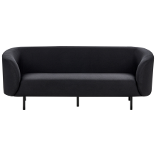 Sofa 3 Seater LOEN Fabric Black