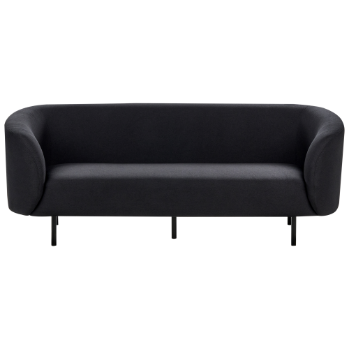 Beliani Sofa 3 Seater LOEN Fabric Black