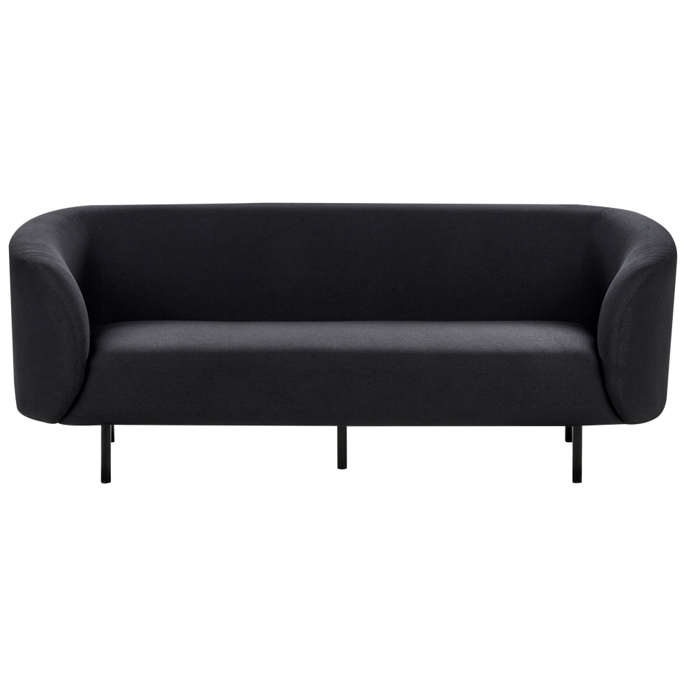 Beliani Sofa 3 Seater Loen Fabric Black