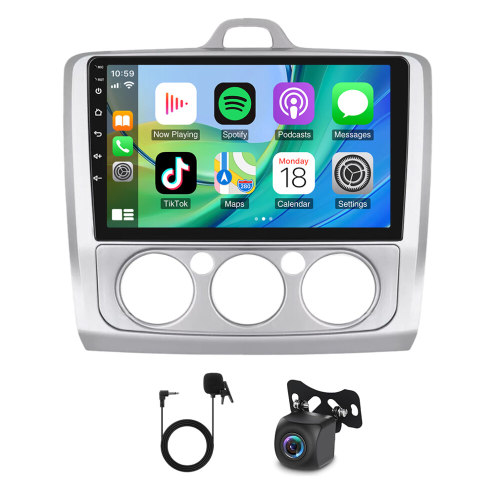 9In Car Stereo Radio 4+64G For Focus Mk2 2004-2011 With Carplay Android Auto Swc + Ahd Backup Camera 6276096764933