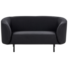 Sofa 2 Seater LOEN Fabric Black