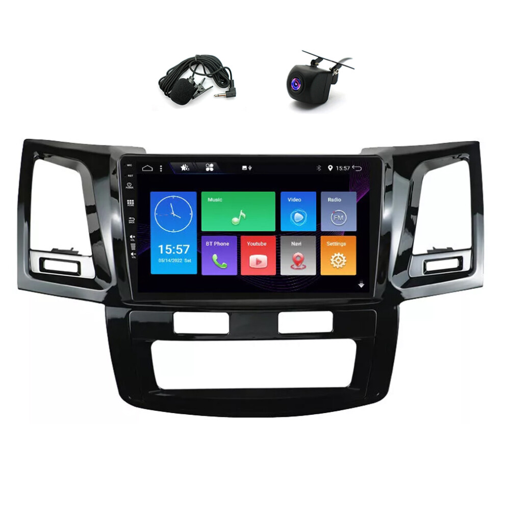 9In Car Stereo Radio 2+32G For Hilux 2005-2014 With Carplay Android Auto Swc + Ahd Backup Camera 5044063048635