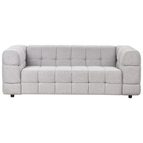 Beliani Sofa 3 Seater MULLOLA Fabric Light Grey