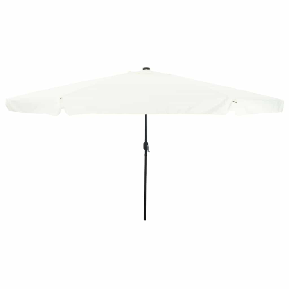 Vidaxl Garden Parasol Sand And Anthracite 395 X 395 X 245 Cm Polyester