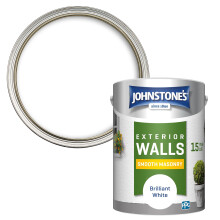 Johnstone's, Exterior Smooth Masonry Paint, Brilliant White, Up to 15 Years Prot