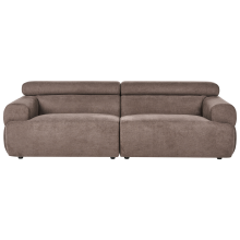 Sofa 3 Seater HOVDEN Fabric Brown