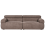Beliani Sofa 3 Seater HOVDEN Fabric Brown 1