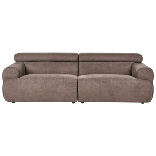 Beliani Sofa 3 Seater HOVDEN Fabric Brown