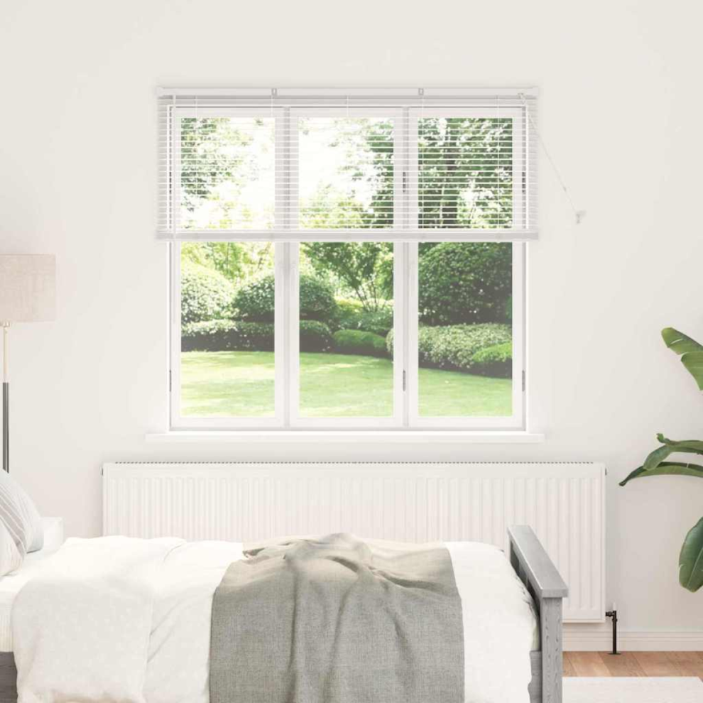 Vidaxl Venetian Blinds Height Adjustable White 130 X 145 Cm Aluminium