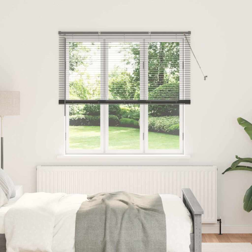 Vidaxl Venetian Blinds Manual Dark Grey 175 X 140 Cm Aluminium