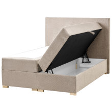 Divan Bed with Storage MAJOR Fabric Taupe 120 x 200 cm (EU Small Double)
