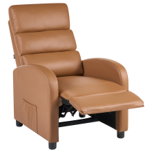 Recliner Chair OTUS Faux Leather Brown