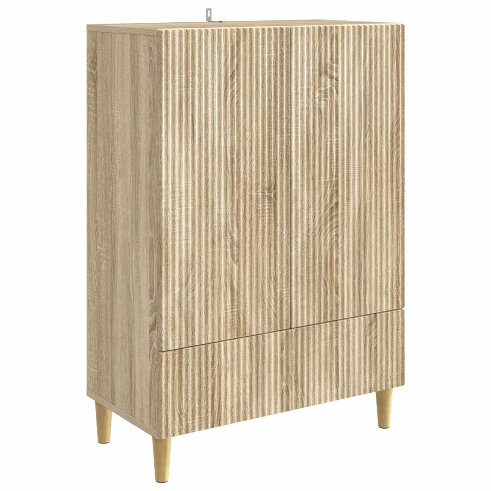 Vidaxl Sideboard Sonoma Oak 66 X 34.5 X 95 Cm Engineered Wood