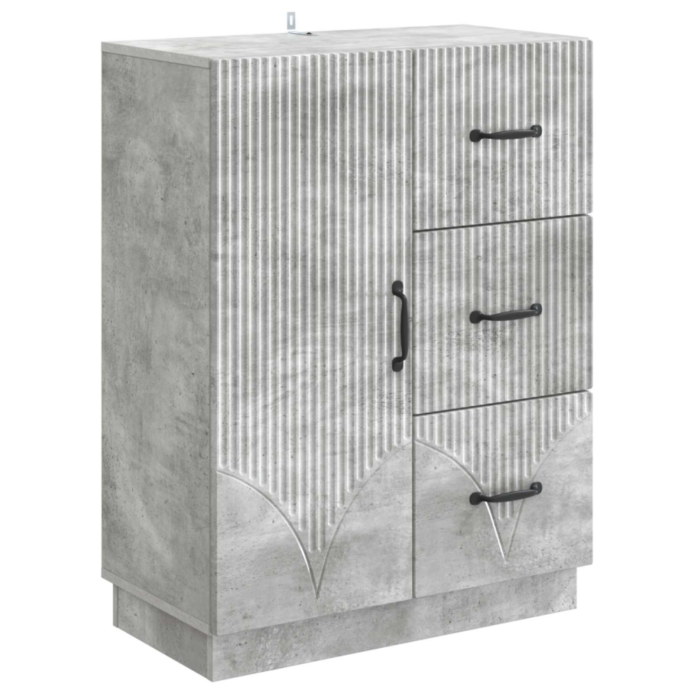 Vidaxl Sideboard Concrete 66 X 34.5 X 87 Cm Engineered Wood Grey