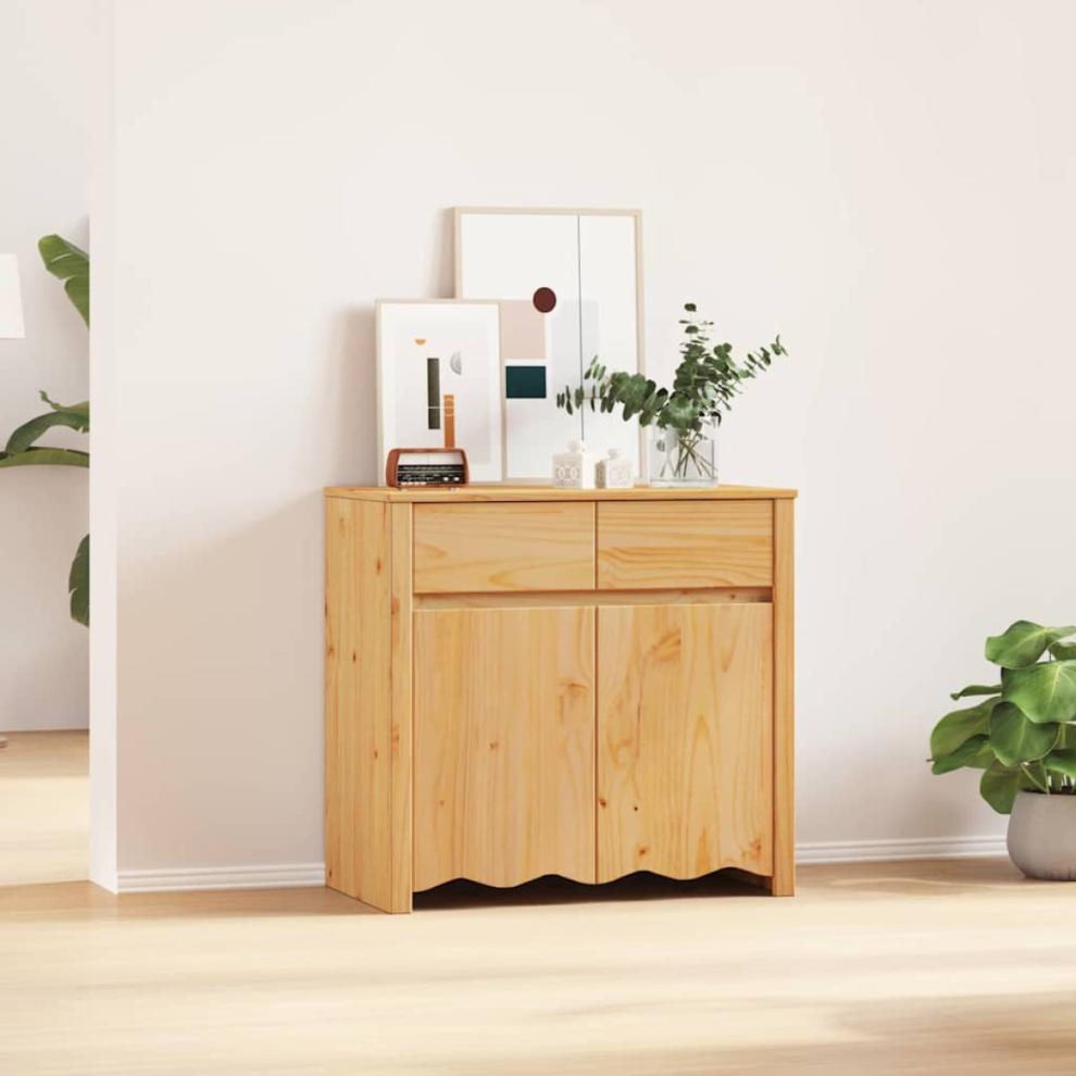 Vidaxl Sideboard Drammen Oak 79 X 43 X 75.5 Cm Solid Pine Wood