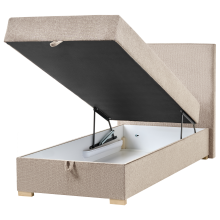 Divan Bed with Storage MAJOR Fabric Taupe 90 x 200 cm (EU Single)