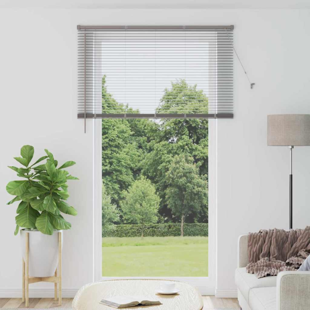 Vidaxl Venetian Blinds Height Adjustable Silver 220 X 125 Cm Aluminium