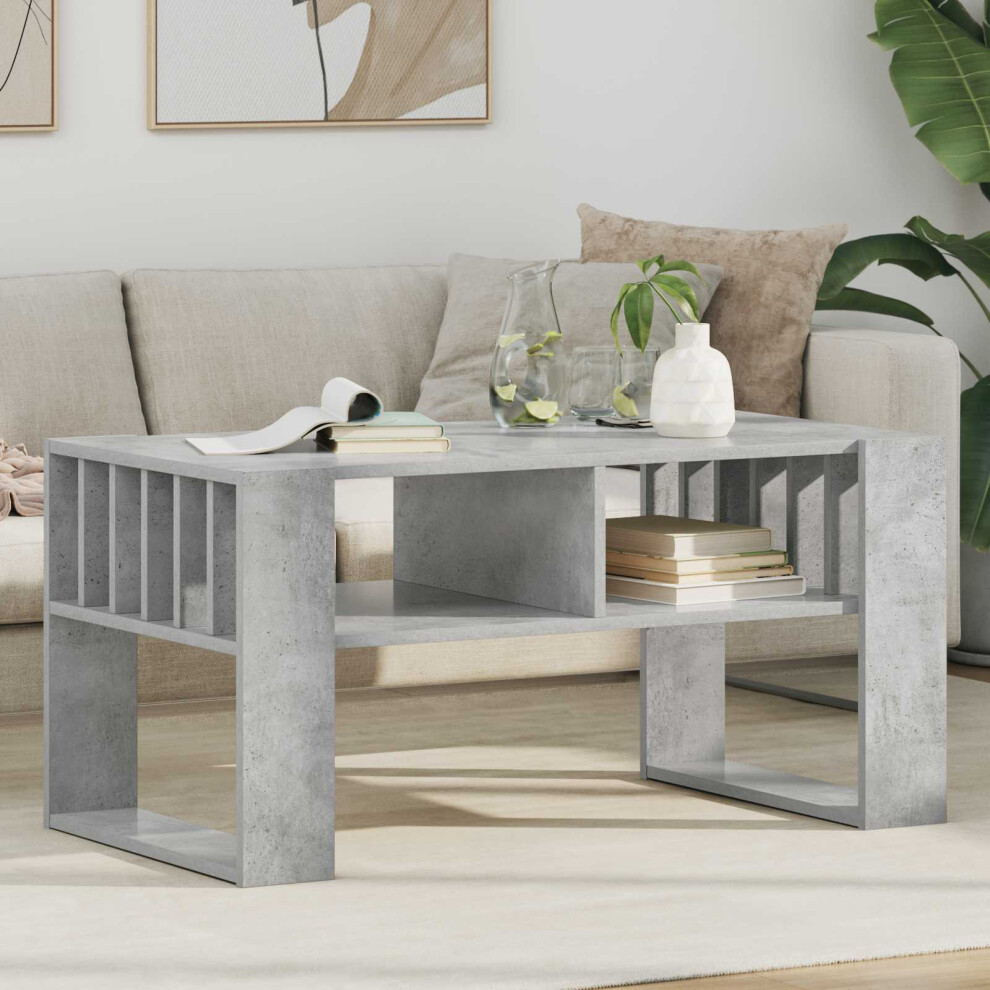 Vidaxl Coffee Table Concrete Grey 92 X 49.5 X 45 Cm Engineered Wood Brown,Grey