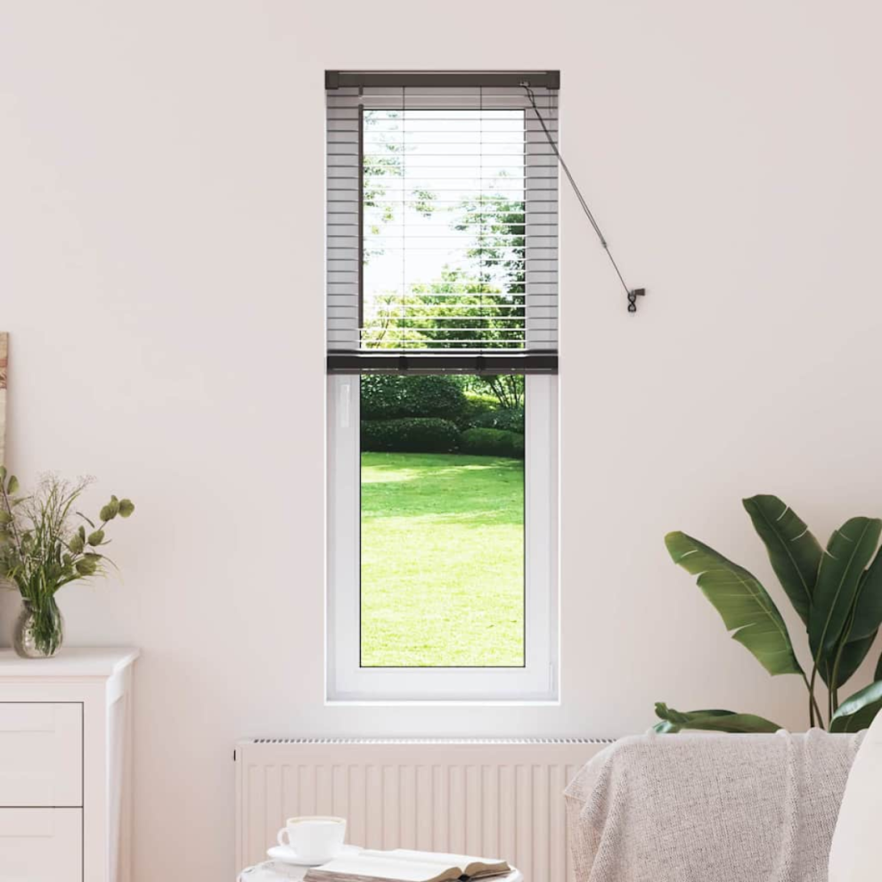 Vidaxl Venetian Blinds Height Adjustable Black 130 X 55 Cm Aluminium