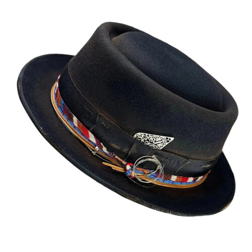 Stage Performances Hat Sweatproof Hat Fisherman-Black hemming