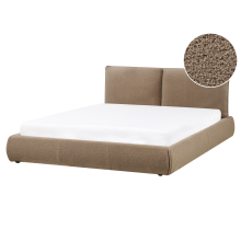 Bed Boucle VINAY 160 x 200 cm (EU King Size) Brown
