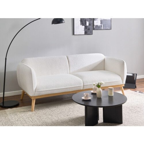 Beliani Sofa 3 Seater LJUNG Boucle White 1