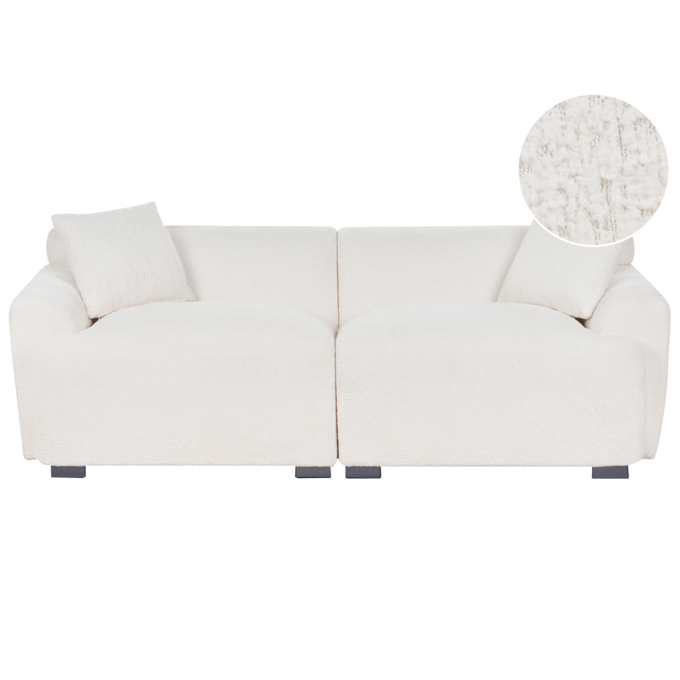 Beliani Sofa 3 Seater Korio Boucle Off- White